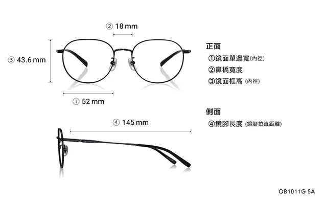 Eyeglasses BACK in BLACK OB1011G-5A  Matte Black 