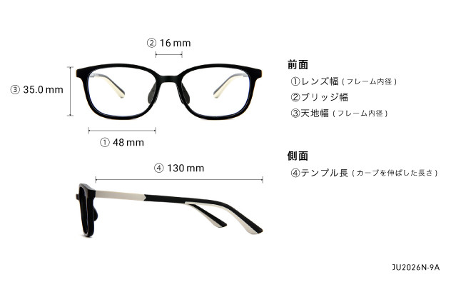 Eyeglasses Junni JU2026N-9A  ブラック 