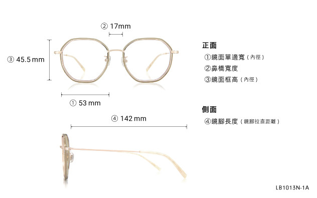 Eyeglasses +NICHE LB1013N-1A  Gold