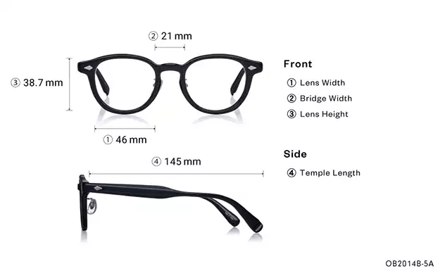 Eyeglasses BACK in BLACK OB2014B-5A  Black 