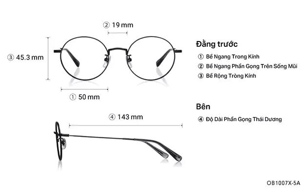 Eyeglasses BACK in BLACK OB1007X-5A  Matte Black 