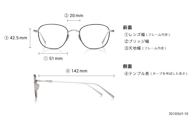 Eyeglasses John Dillinger JD1036Y-1S  ブラック 