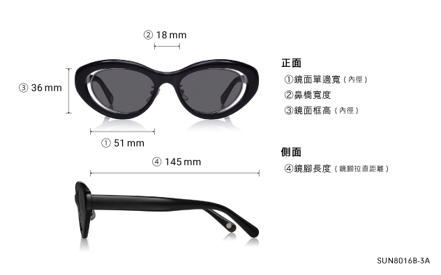 Sunglasses OWNDAYS | SUN SUN8016B-3A  Black 