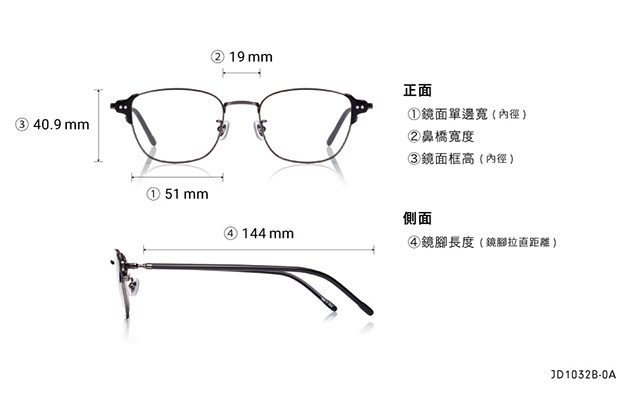 Eyeglasses John Dillinger JD1032B-0A  Gun