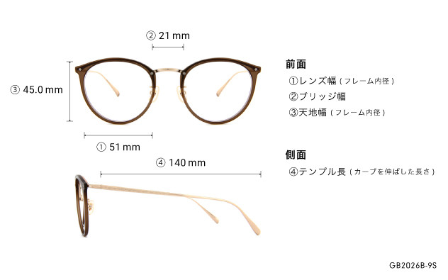 Eyeglasses Graph Belle GB2026B-9S クリア