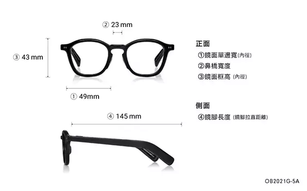 Eyeglasses BACK in BLACK OB2021G-5A  Black 