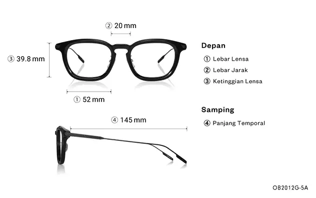 Eyeglasses BACK in BLACK OB2012G-5A  Black 