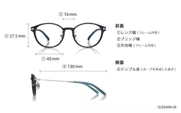 Eyeglasses Junni JU2040N-4S  ブラック 