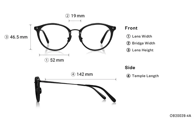 Eyeglasses OWNDAYS | ESSENTIAL OB2002B-4A Black