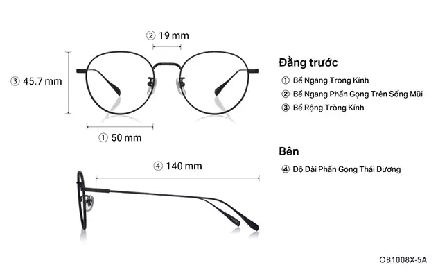 Eyeglasses BACK in BLACK OB1008X-5A  Matte Black 