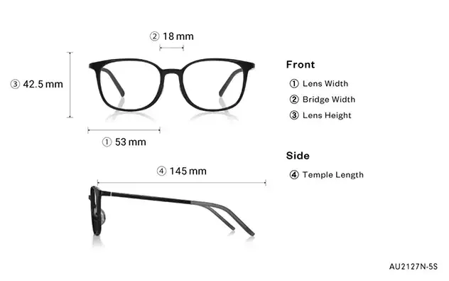 Eyeglasses OWNDAYS | AIR AU2127N-5S  Black 