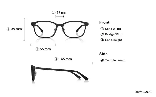 Eyeglasses OWNDAYS | AIR AU2123N-5S  Matte Navy 