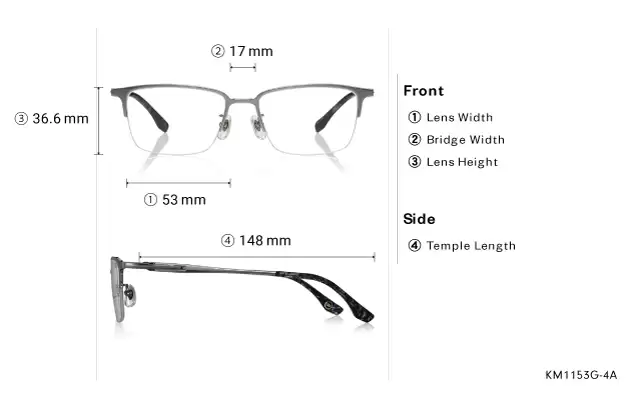 Eyeglasses K.moriyama KM1153G-4A  Silver 