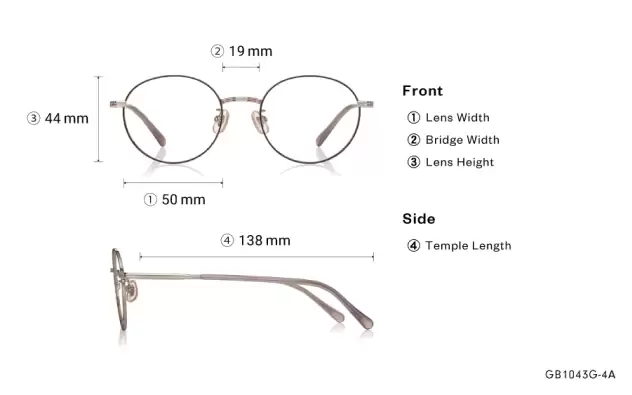 Eyeglasses Graph Belle GB1043G-4A  Brown 