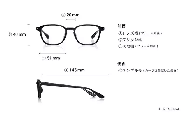 Eyeglasses BACK in BLACK OB2018G-5A  ブラック 