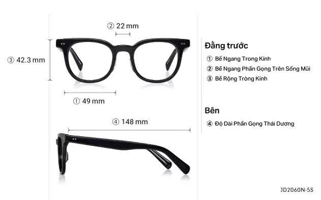 Eyeglasses John Dillinger JD2060N-5S  Black 