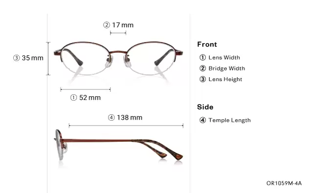 Eyeglasses OWNDAYS | ESSENTIAL OR1059M-4A Dark Red