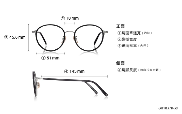 Eyeglasses Graph Belle GB1037B-3S  Black