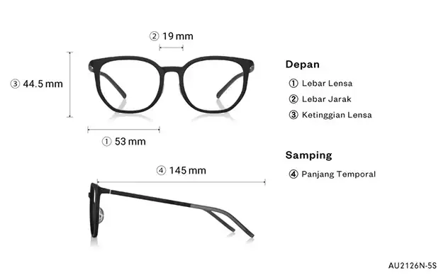 Eyeglasses OWNDAYS | AIR AU2126N-5S  Matte Black