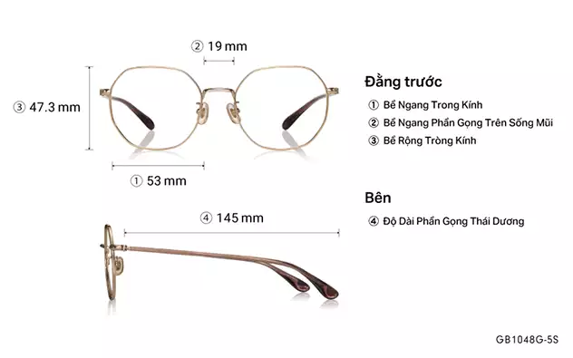 Eyeglasses Graph Belle GB1048G-5S  Gold 