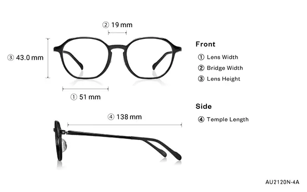 Eyeglasses OWNDAYS | AIR AU2120N-4A Black