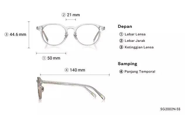 Eyeglasses SQUID GAME × OWNDAYS SG2002N-5S  Clear 