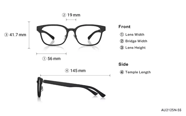 Eyeglasses OWNDAYS | AIR AU2125N-5S  Black