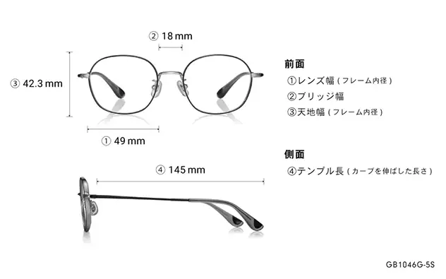 Eyeglasses Graph Belle GB1046G-5S  ダークブラウン 