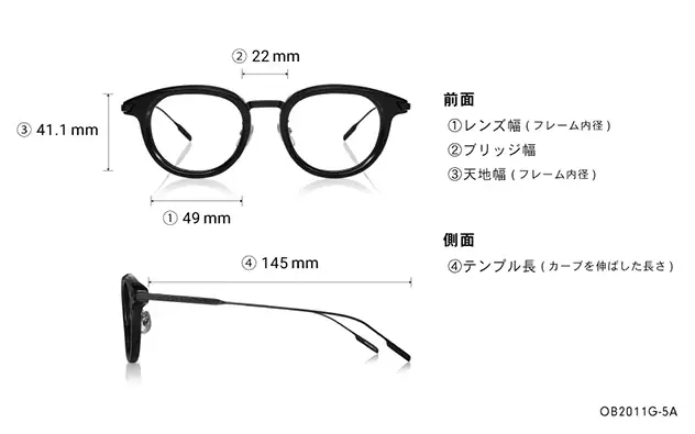 Eyeglasses BACK in BLACK OB2011G-5A  ブラック 