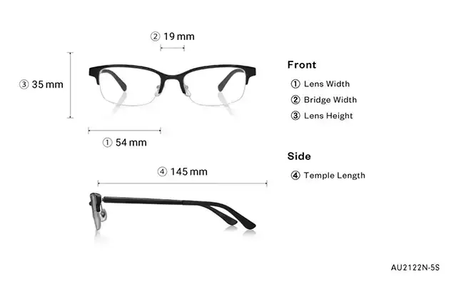 Eyeglasses OWNDAYS | AIR AU2122N-5S  Matte Navy 