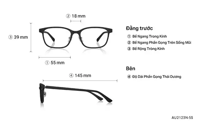 Eyeglasses OWNDAYS | AIR AU2123N-5S  Black 