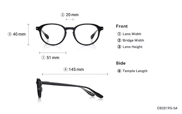 Eyeglasses BACK in BLACK OB2019G-5A  Black 