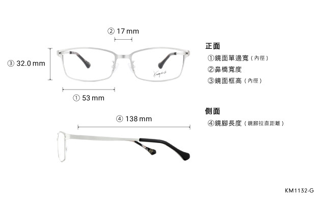Eyeglasses K.moriyama KM1132-G  Silver 