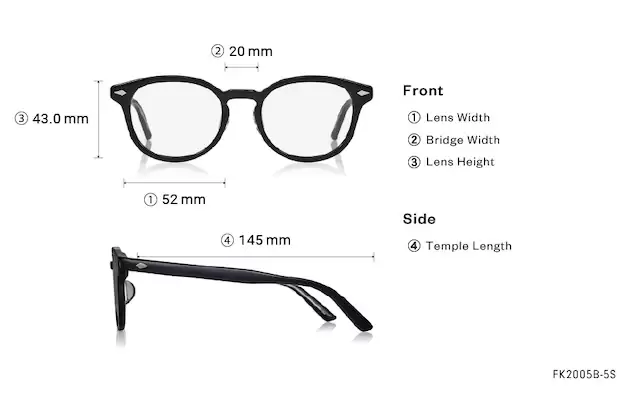 Sunglasses OWNDAYS × FREAK'S STORE FK2005B-5S  Black 