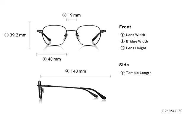 Eyeglasses OWNDAYS | ESSENTIAL OR1064G-5S  Matte Black 