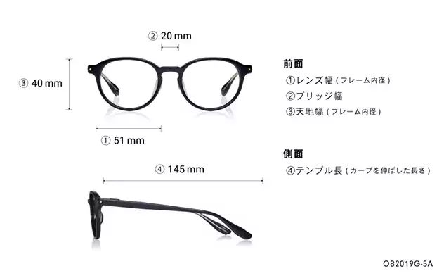 Eyeglasses BACK in BLACK OB2019G-5A  ブラック 