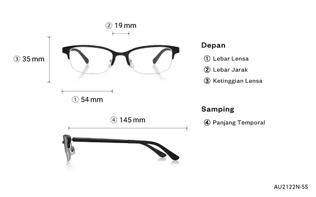 Eyeglasses OWNDAYS | AIR AU2122N-5S  Black