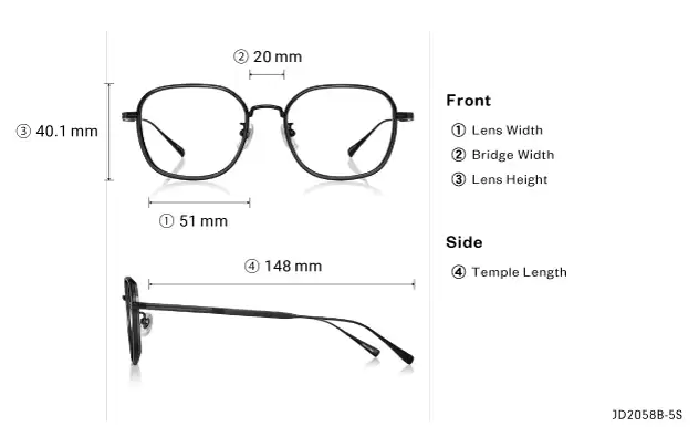 Eyeglasses John Dillinger JD2058B-5S Black Demi