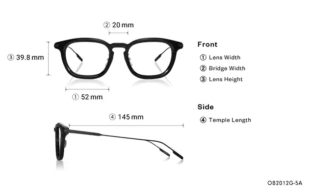 Eyeglasses BACK in BLACK OB2012G-5A  Matte Black 