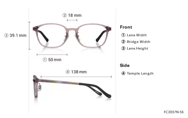 Eyeglasses OWNDAYS | ESSENTIAL FC2037N-5S Clear Pink