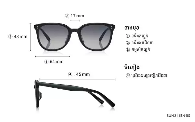 Sunglasses OWNDAYS | SUN SUN2115N-5S  Black