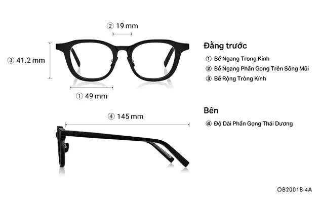 Eyeglasses OWNDAYS | ESSENTIAL OB2001B-4A Matte Black