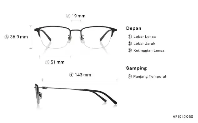 Eyeglasses OWNDAYS | AIR AF1040X-5S Matte Navy