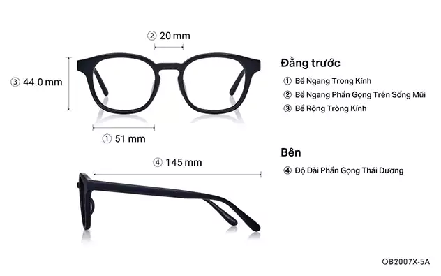 Eyeglasses BACK in BLACK OB2007X-5A  Black 
