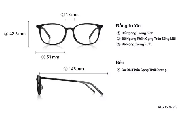 Eyeglasses OWNDAYS | AIR AU2127N-5S  Matte Navy 