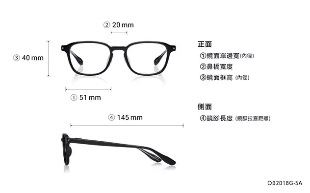 Eyeglasses BACK in BLACK OB2018G-5A  Black 