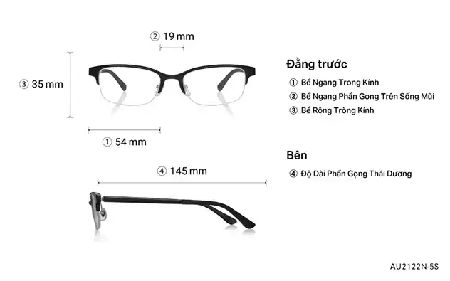 Eyeglasses OWNDAYS | AIR AU2122N-5S  Matte Navy 