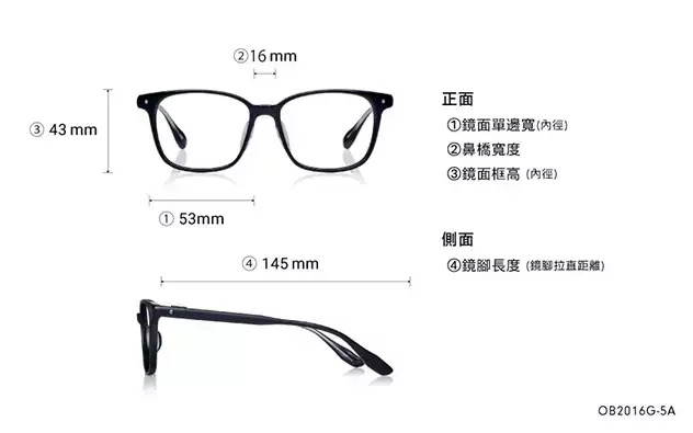 Eyeglasses BACK in BLACK OB2016G-5A  Black 