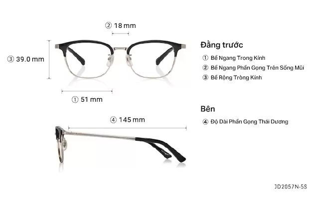 Eyeglasses John Dillinger JD2057N-5S  Black 
