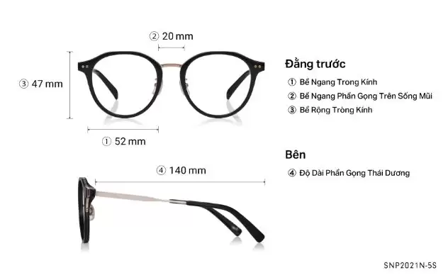 Eyeglasses OWNDAYS | SUN SNP2021N-5S Black